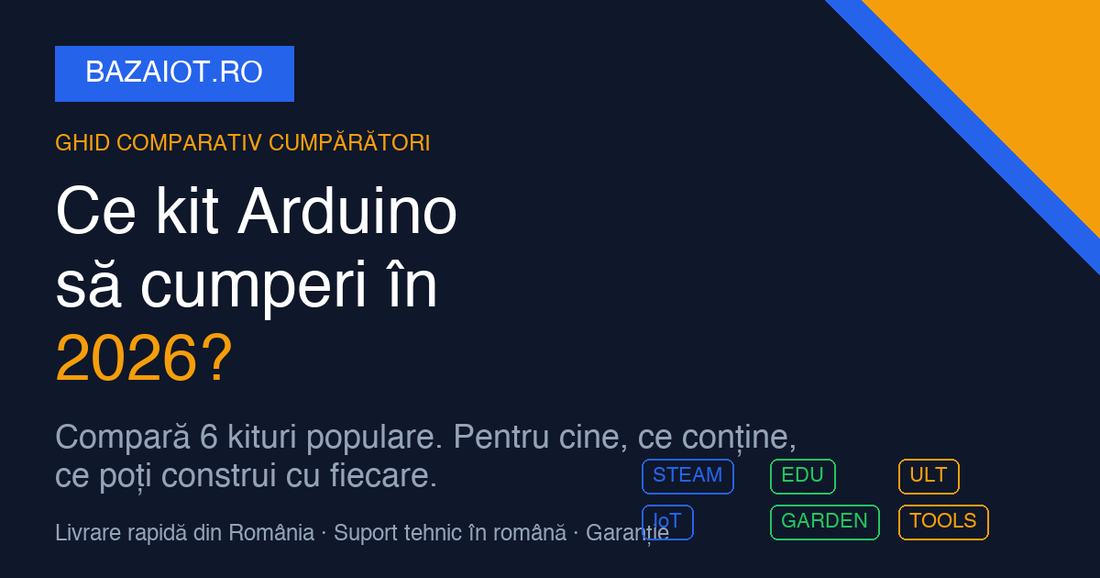 Ghid comparativ kituri Arduino 2026 — BazaIoT
