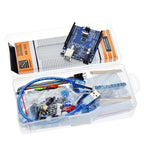 Kit Starter Arduino Uno R3 CH340 cu Senzori de Sunet, Apă și Distanță