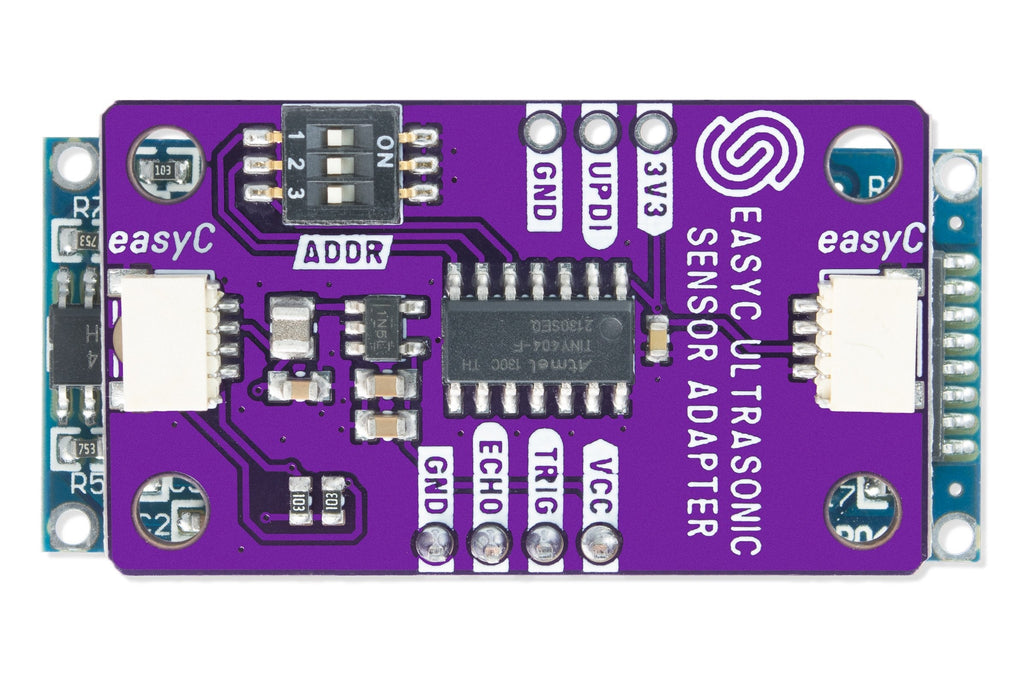 Senzor Ultrasonic de Distanță HC-SR04 cu Qwiic și ATtiny404, 2-400 cm
