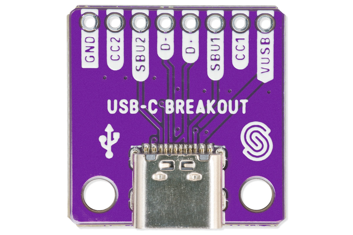 Breakout Conector USB-C Mamă cu Pini VBUS, CC și Date