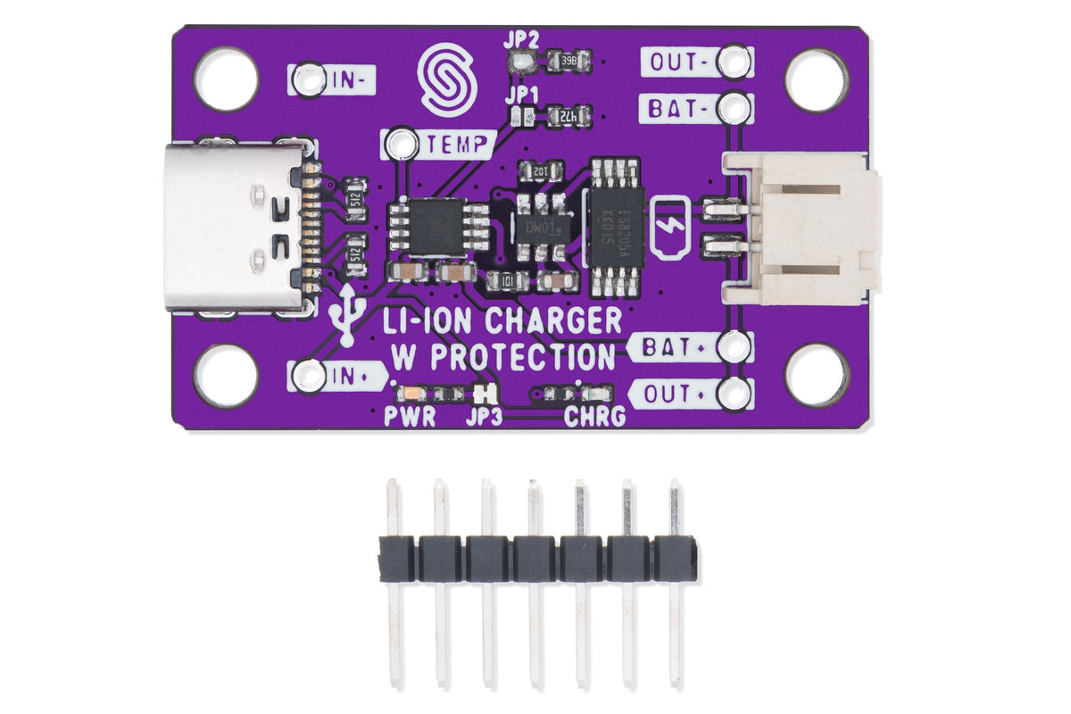 Încărcător Li-Ion cu Protecție, USB-C și Conector JST