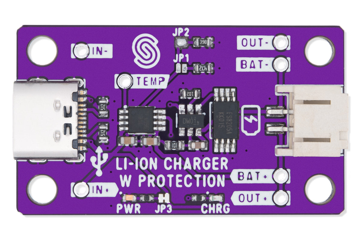 Încărcător Li-Ion cu Protecție, USB-C și Conector JST