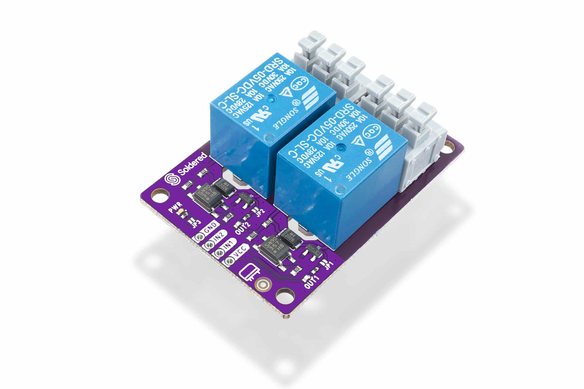 Modul Releu 2 Canale 250V 10A pentru Arduino, ESP32 și Raspberry Pi