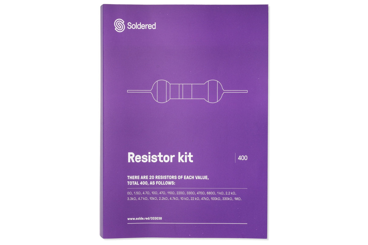 Set 400 Rezistențe 1/4W, 20 Valori x 20 Bucăți, Organizate pe Valori
