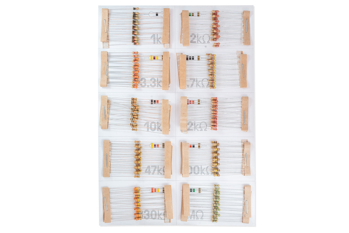 Set 400 Rezistențe 1/4W, 20 Valori x 20 Bucăți, Organizate pe Valori