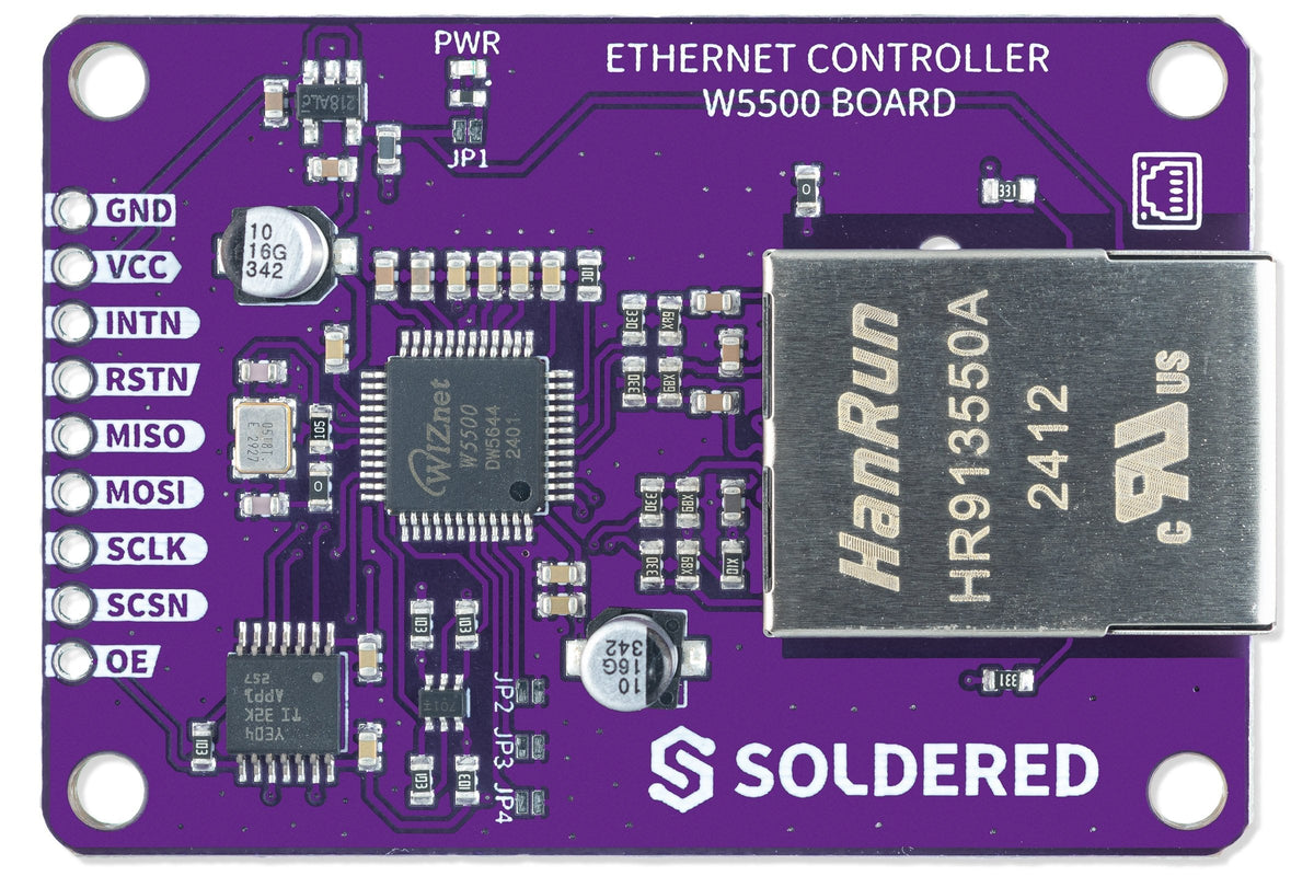 Modul W5500 vedere de sus