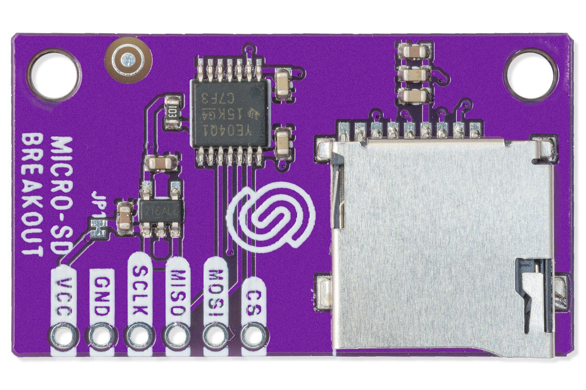 Cititor de Card microSD Breakout cu SPI, pentru Carduri de până la 32 GB