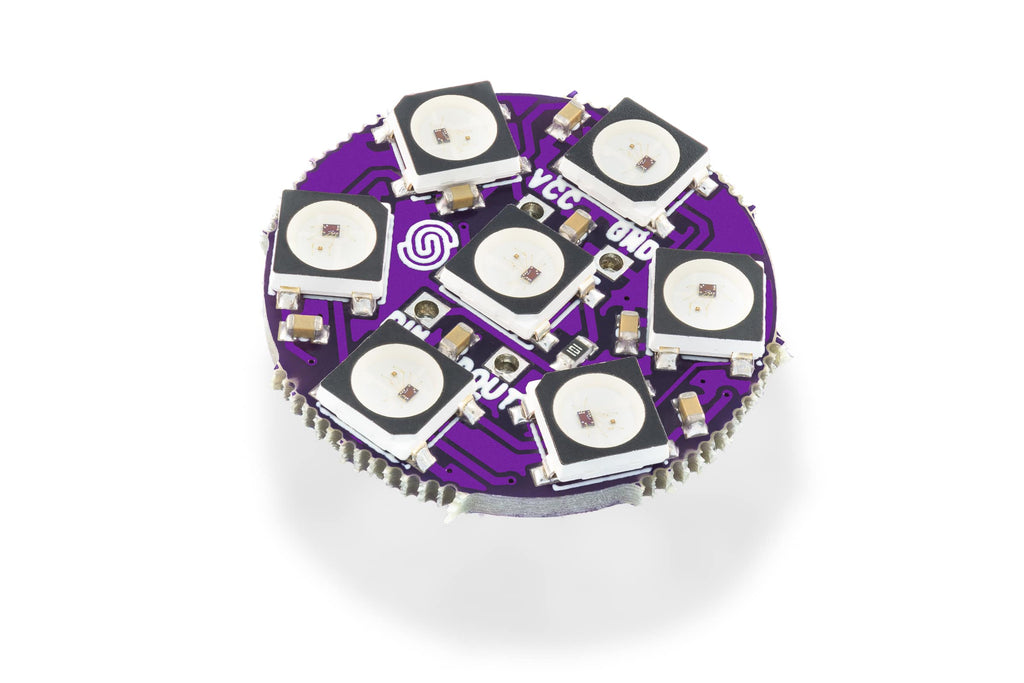 Inel LED Inteligent WS2812B cu 7 LED-uri RGB Adresabile
