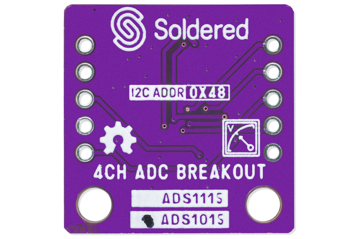 Convertor ADC ADS1015 de 12 Biți cu 4 Canale și PGA, cu Qwiic
