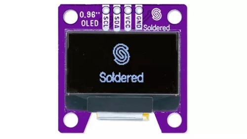 Afișaj OLED 0,96 inch I2C SSD1306 128x64 cu Qwiic, Pixeli Albi