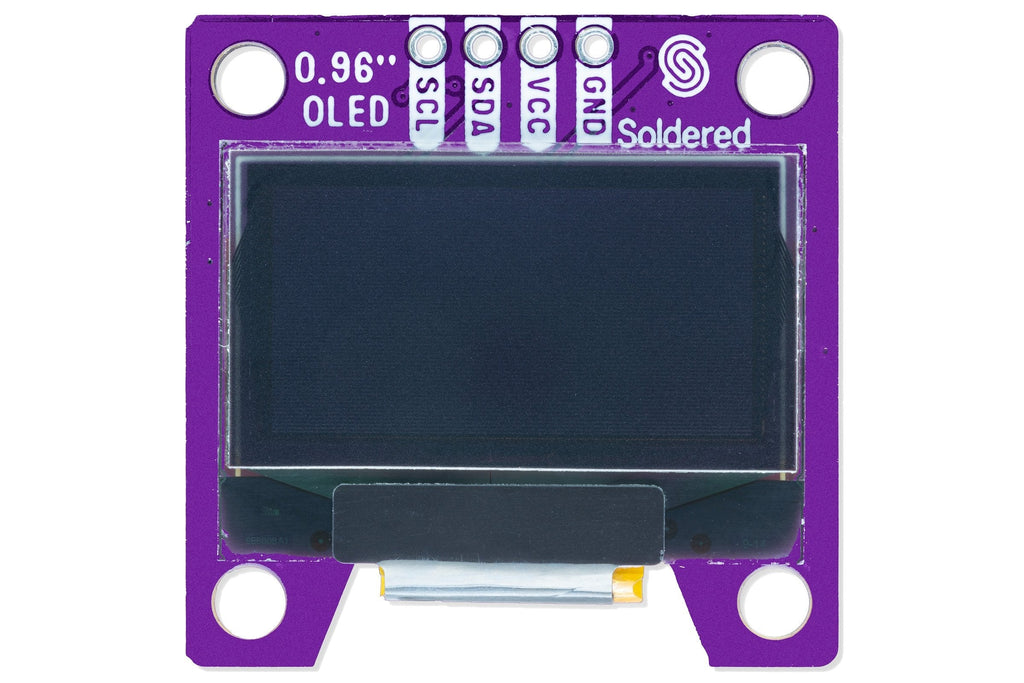 Afișaj OLED 0,96 inch I2C SSD1306 128x64 cu Qwiic, Pixeli Albi