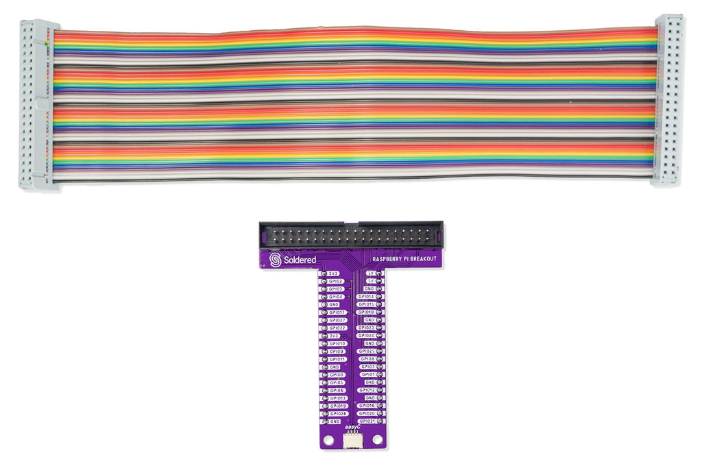 Adaptor Breadboard pentru Raspberry Pi, GPIO 40 de Pini, cu Cablu Panglică