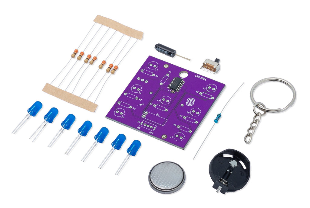 Kit de Lipit Zar Electronic cu LED-uri, Senzor de Vibrație și Breloc