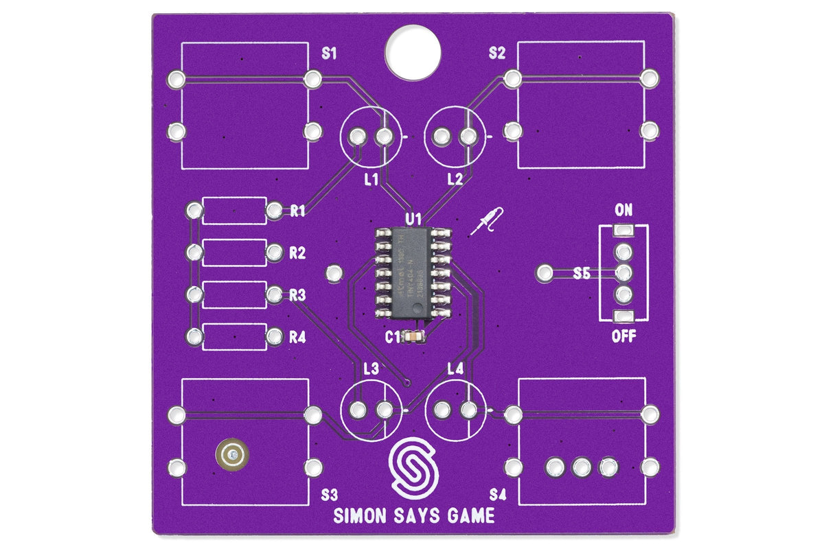 Kit de Lipit Joc Simon Says cu Microcontroler Preprogramat și Breloc