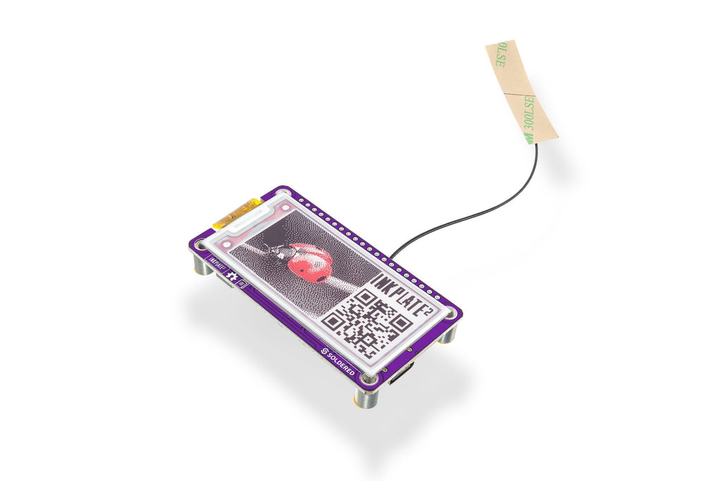 Inkplate 2 Display E-Paper 2,13 inch în Trei Culori cu ESP32 și Wi-Fi