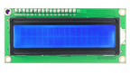 Afisaj LCD 16x2 I2C cu caractere albe pe fundal albastru