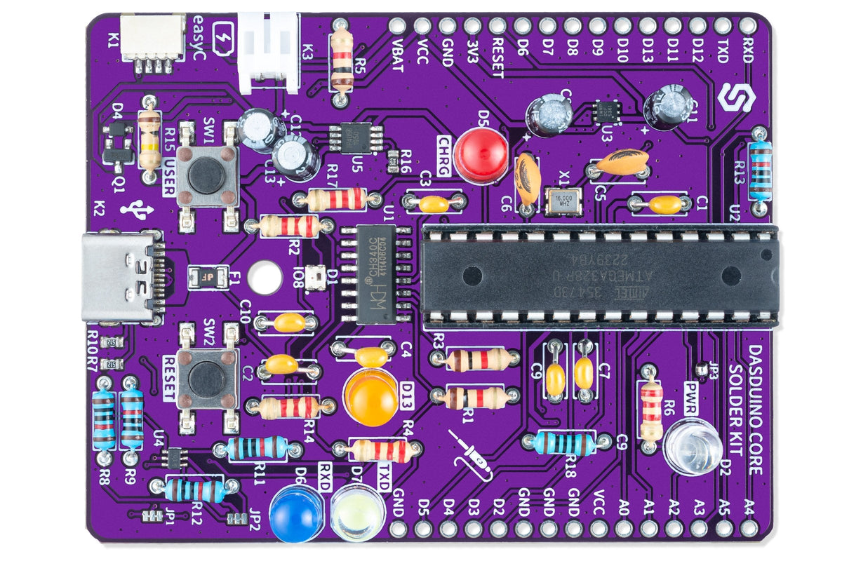 Kit Dasduino CORE in curs de asamblare