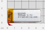 Acumulator Li-Po 500 mAh 3,7 V 602045 cu Conector JST și Circuit de Protecție