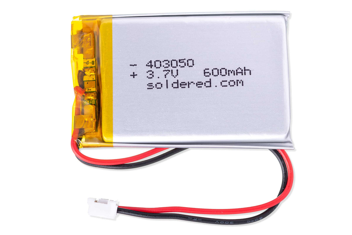 Acumulator Li-Po Ultra-Subțire 600 mAh 3,7 V 403050 cu Conector JST