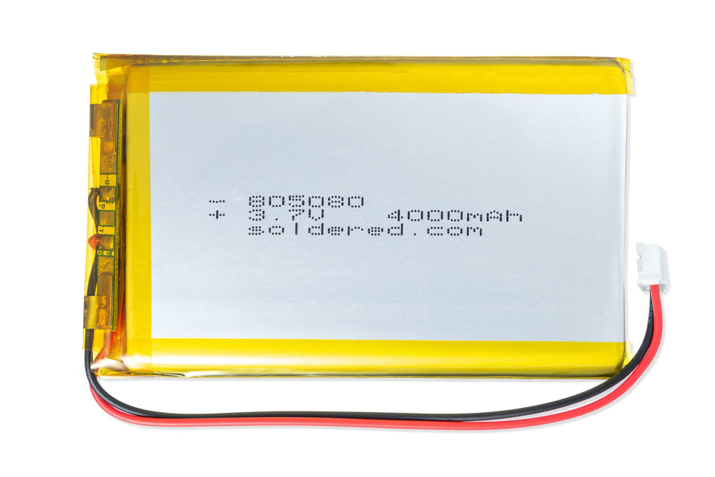 Acumulator Li-Ion 4000 mAh 3,7 V cu Conector JST și Circuit de Protecție