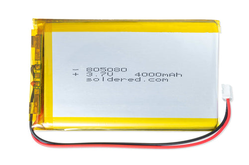 Acumulator Li-Ion 4000 mAh 3,7 V cu Conector JST și Circuit de Protecție