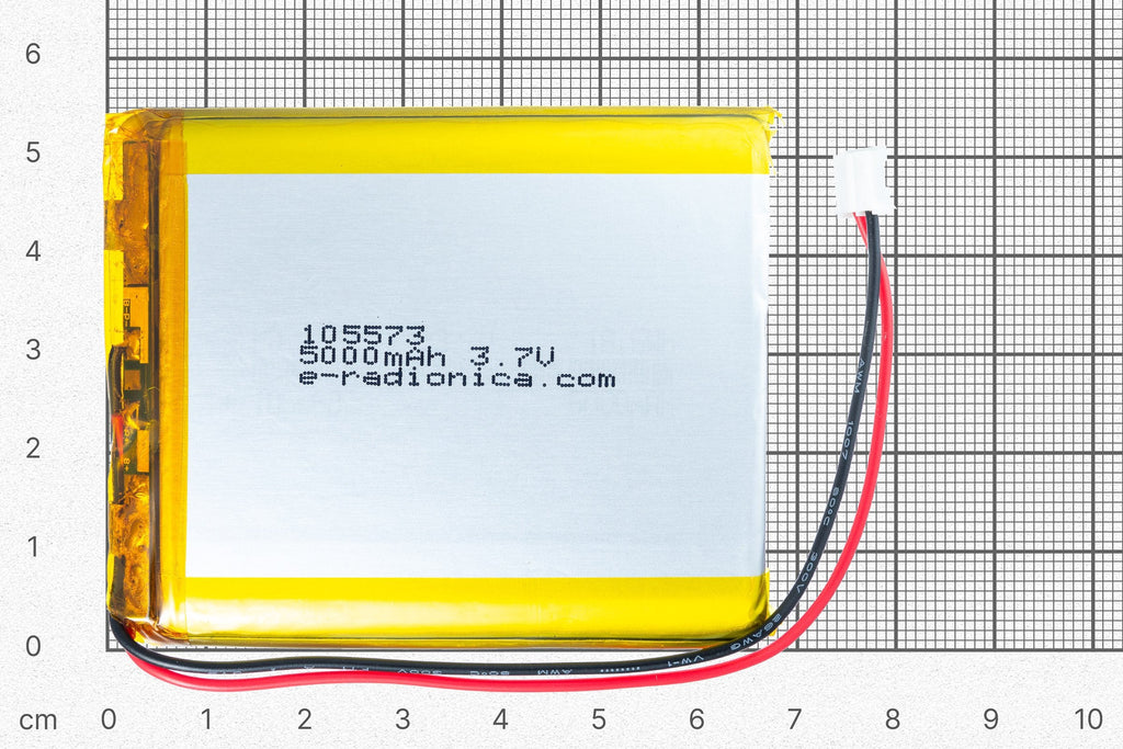 Acumulator 5000 mAh detaliu conector JST-PH