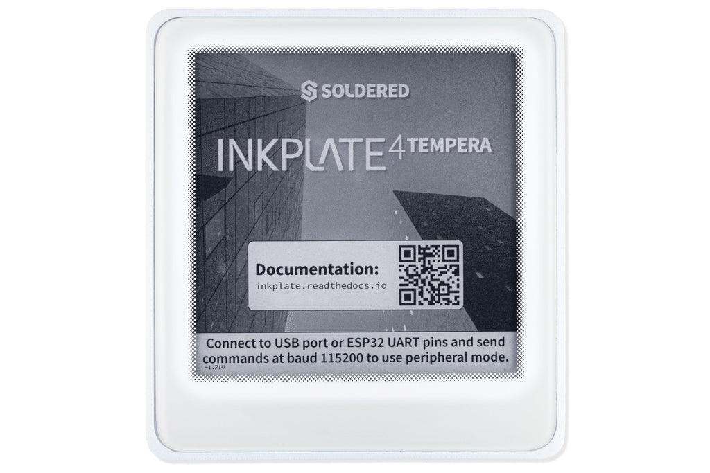 Inkplate 4TEMPERA E-Paper Touchscreen 3,8 inch cu ESP32, Senzori și Acumulator
