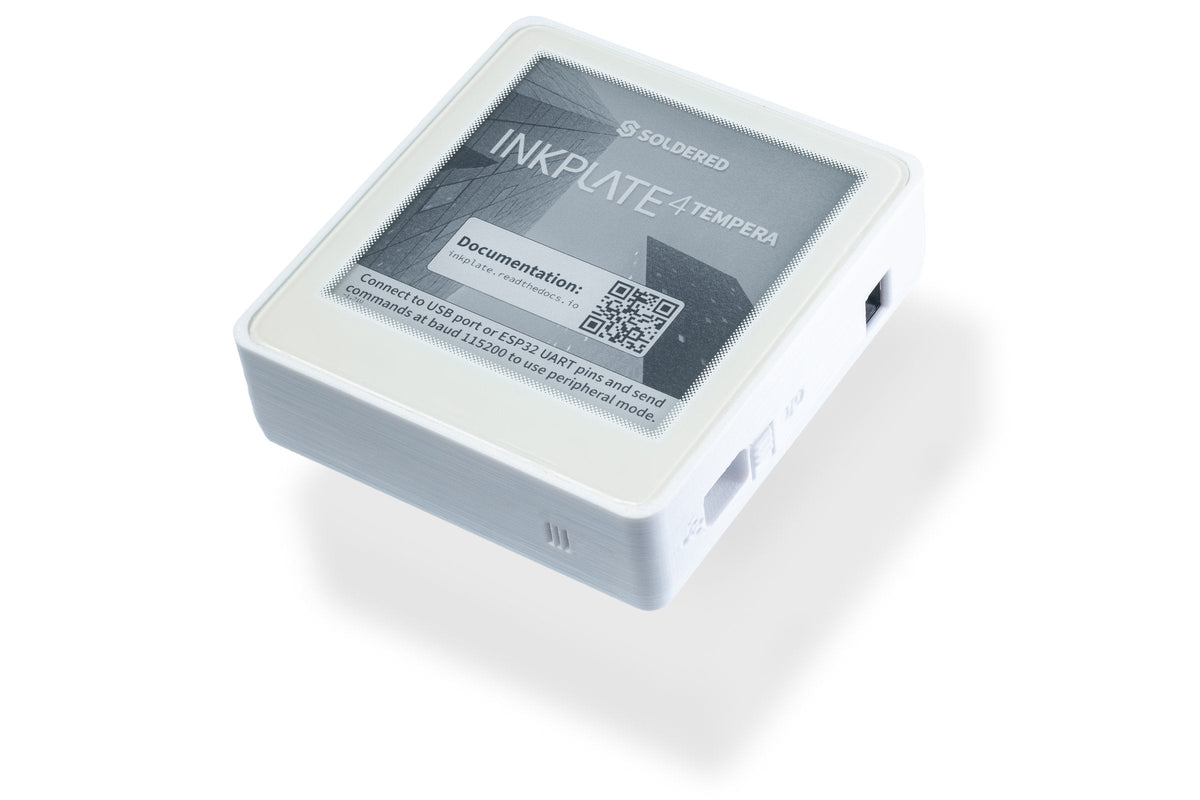 Inkplate 4TEMPERA E-Paper Touchscreen 3,8 inch cu ESP32, Senzori și Acumulator