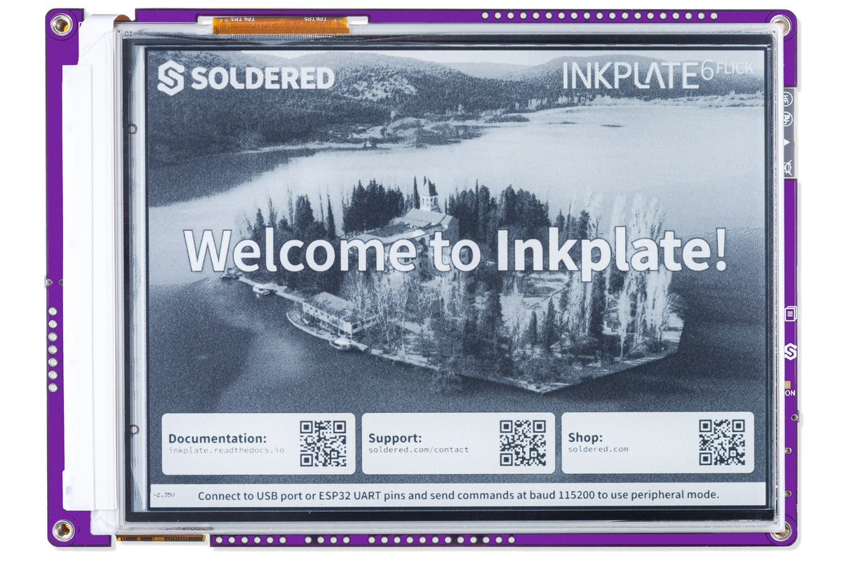 Inkplate 6FLICK placa e-paper 6 inch cu touchscreen
