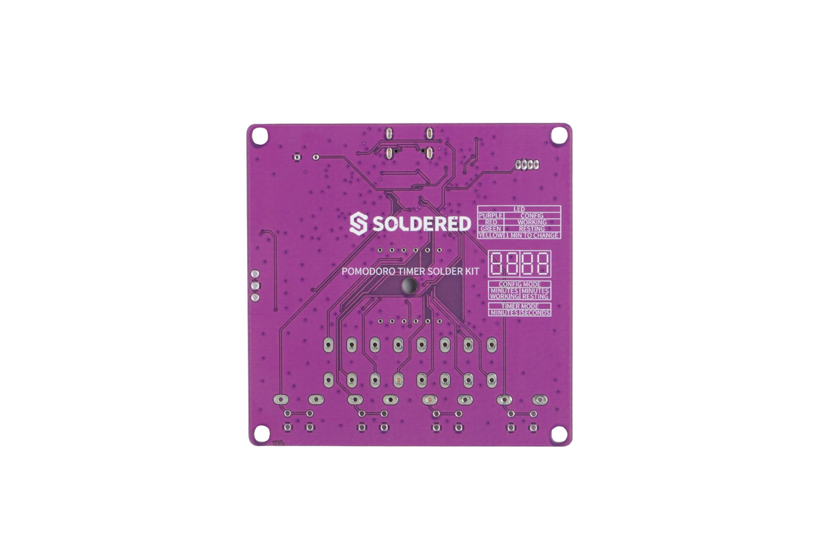 Kit de Lipit Cronometru Pomodoro cu RP2040, Afișaj 7 Segmente și MicroPython