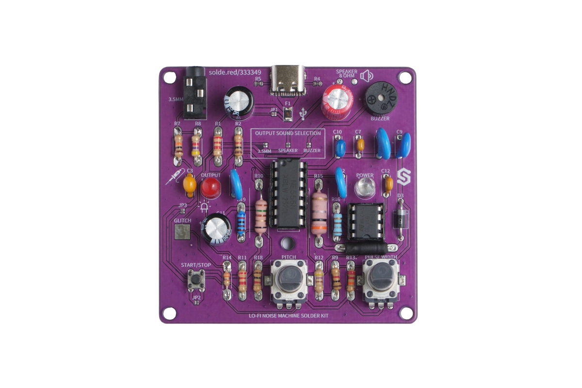 Kit de Lipit Lo-Fi Noise Machine: Sintetizator Analogic cu Timer 556 și Difuzor