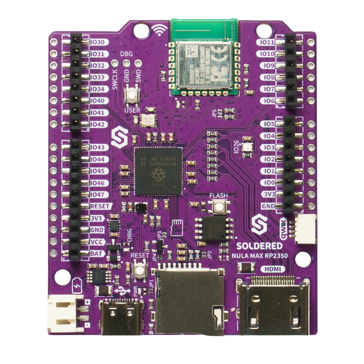 NULA Max RP2350 schema pinilor si a conectorilor
