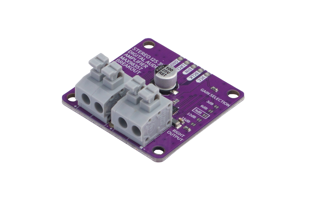 Amplificator Audio Stereo I2S MAX98357A 2 x 3 W, cu Câștig Reglabil