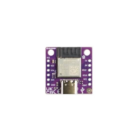 NULA Mini ESP32-C6 vedere de sus cu conector Qwiic