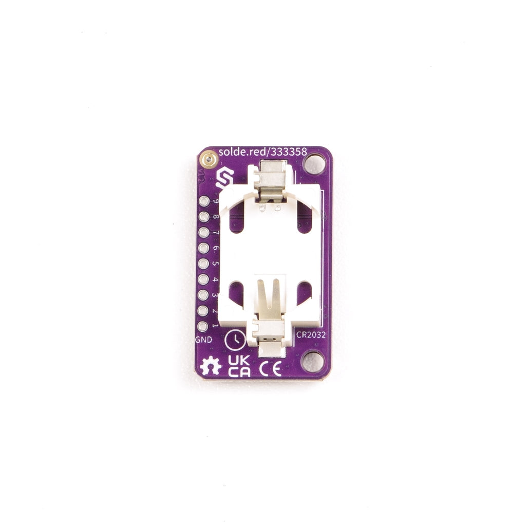 Modul DS3234 vedere spate cu pinii scosi