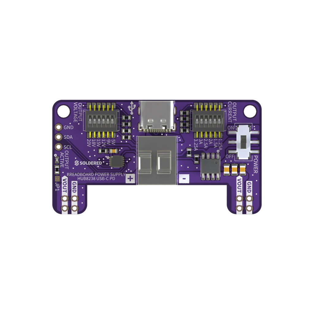 Sursă de Alimentare pentru Breadboard USB-C PD HUSB238, 5-20 V