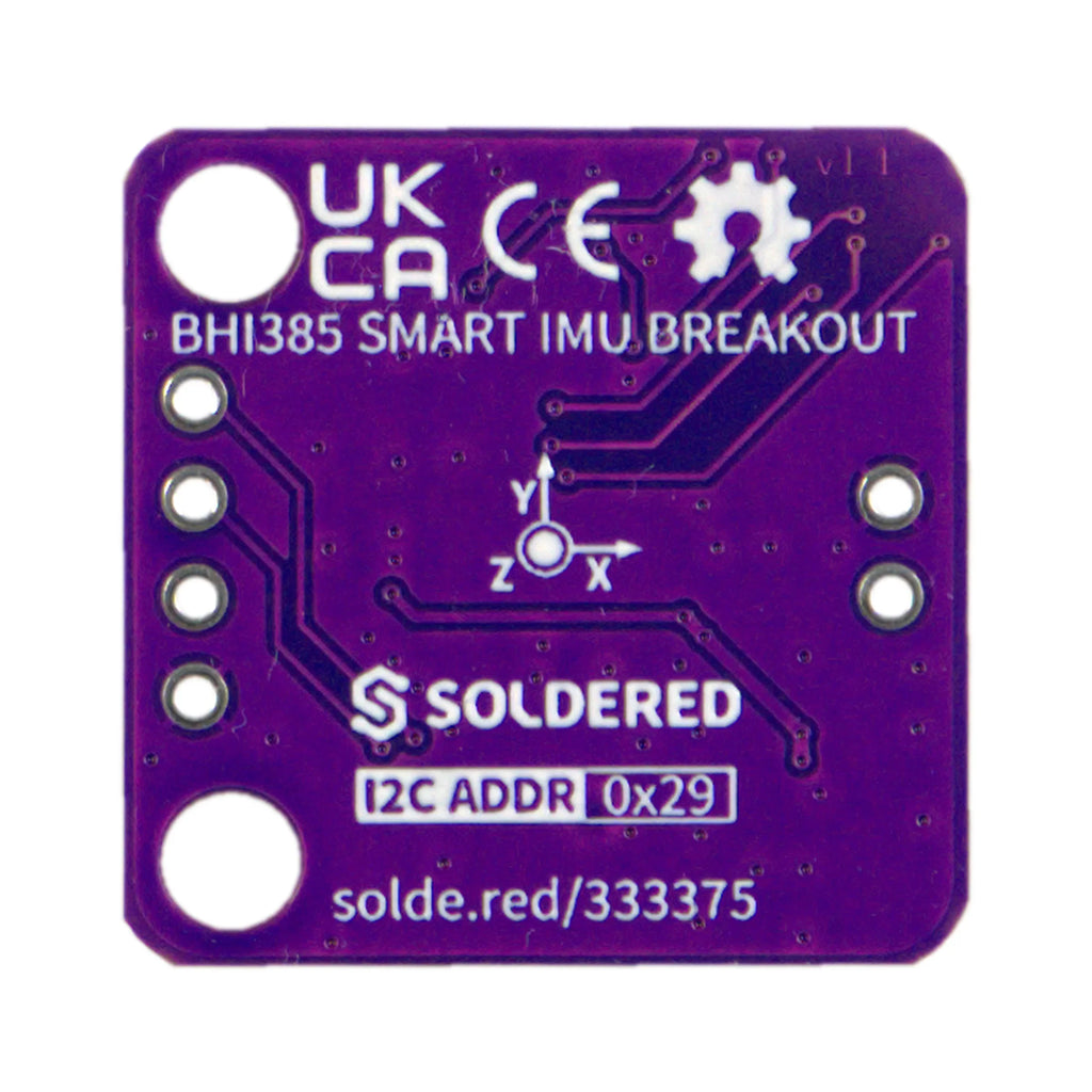Modul BHI385 detaliu jumper de adresa I2C
