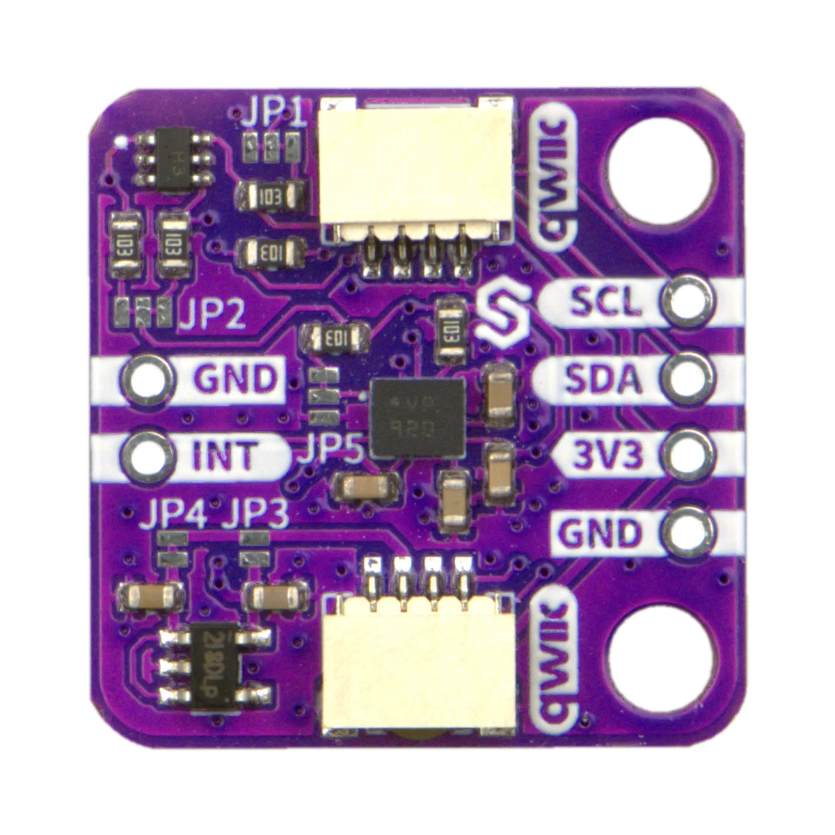 Modul BHI385 vedere de sus cu cipul Bosch