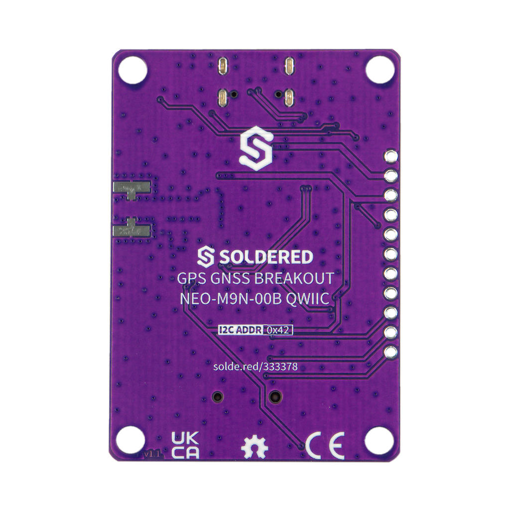 Modul NEO-M9N detaliu jumper JP4 pentru UART sau I2C