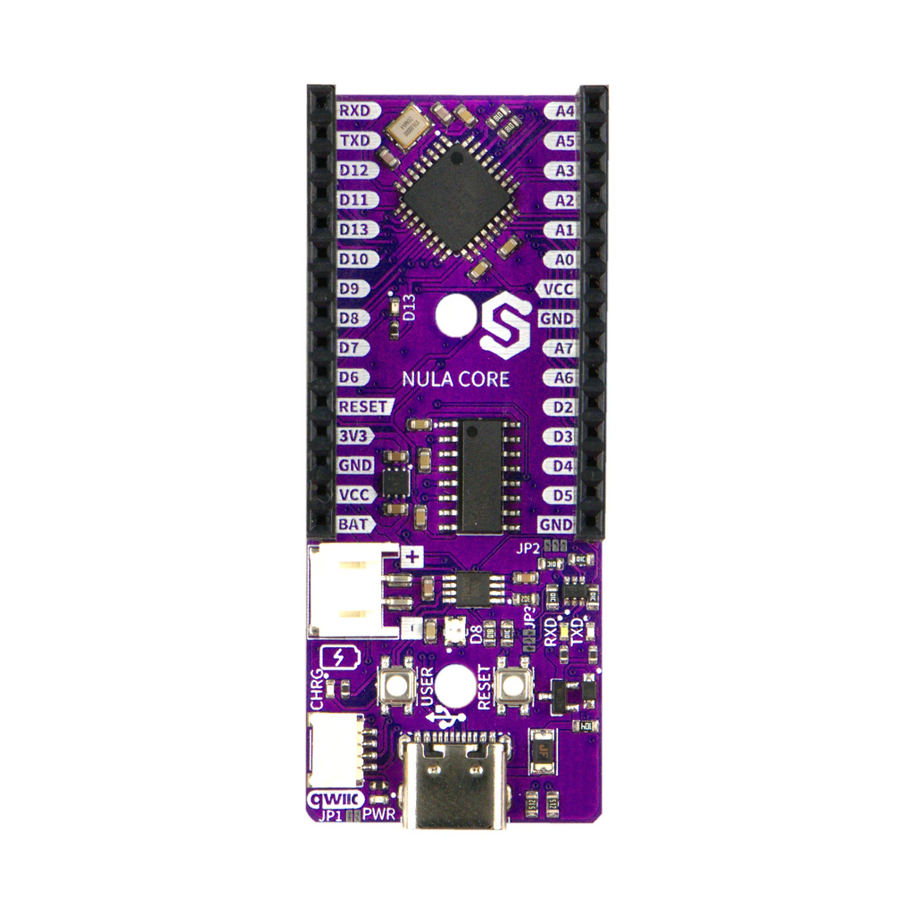 NULA Core Placă de Dezvoltare ATmega328P cu USB-C, Qwiic și Încărcător Li-Ion
