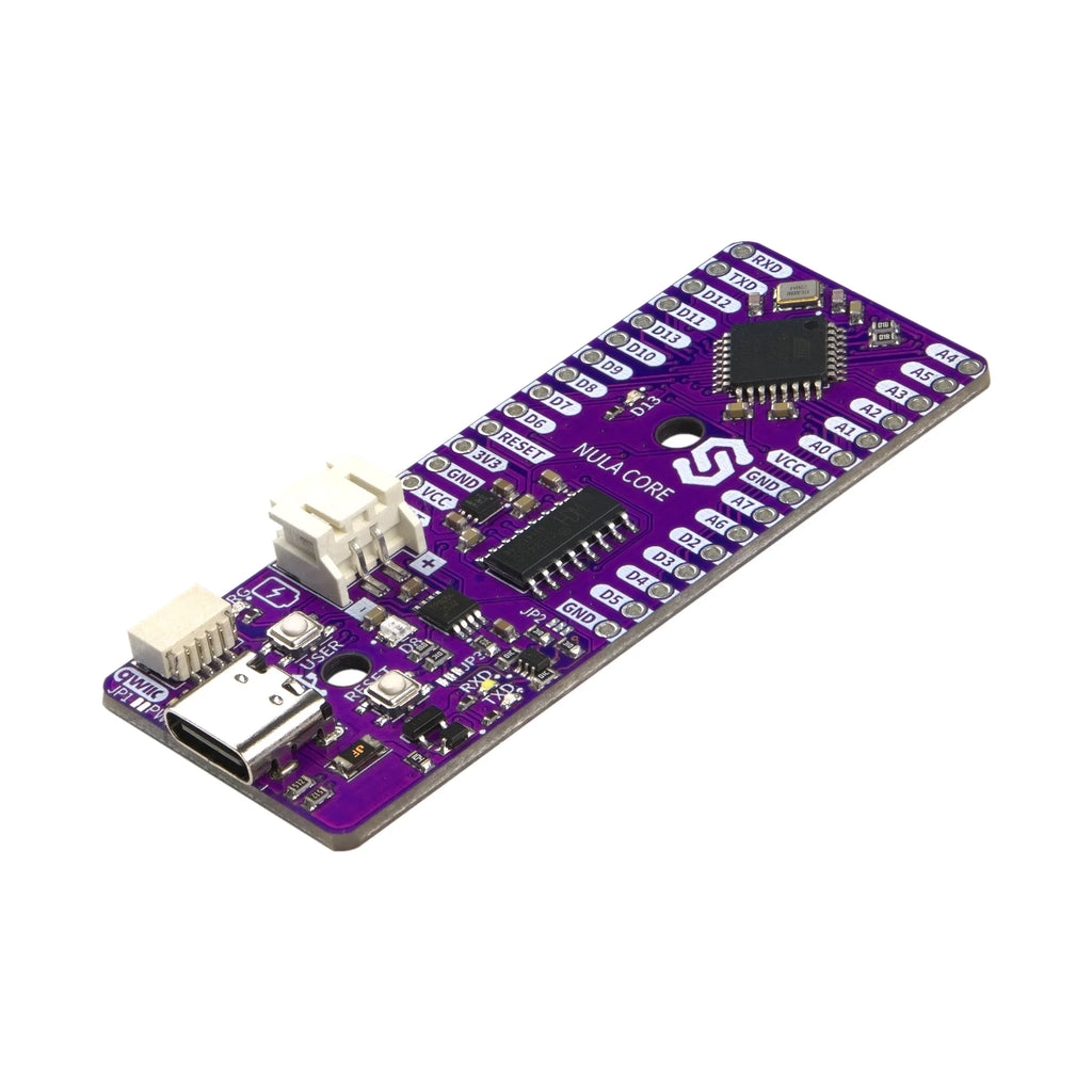 NULA Core Placă de Dezvoltare ATmega328P cu USB-C, Qwiic și Încărcător Li-Ion