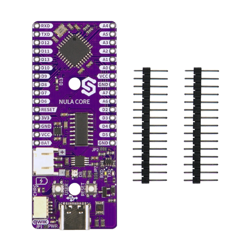 NULA Core Placă de Dezvoltare ATmega328P cu USB-C, Qwiic și Încărcător Li-Ion