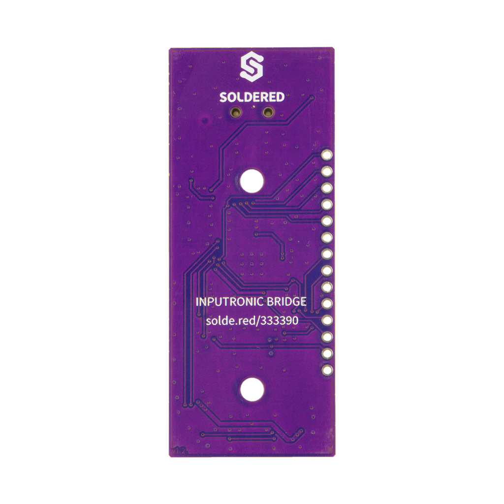 Inputronic BRIDGE detaliu conectori Qwiic si header