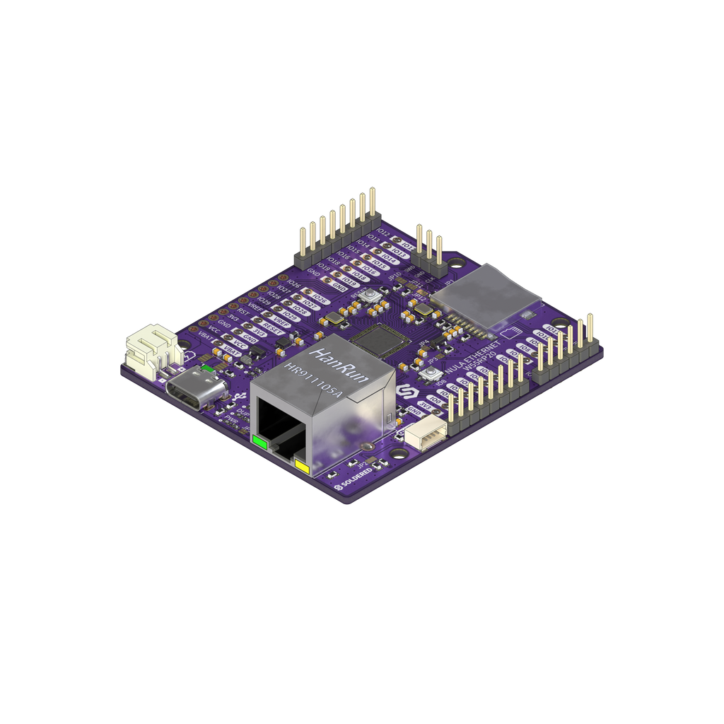 NULA Ethernet W55RP20 Placă Dezvoltare RP2040 cu Ethernet, microSD și Qwiic
