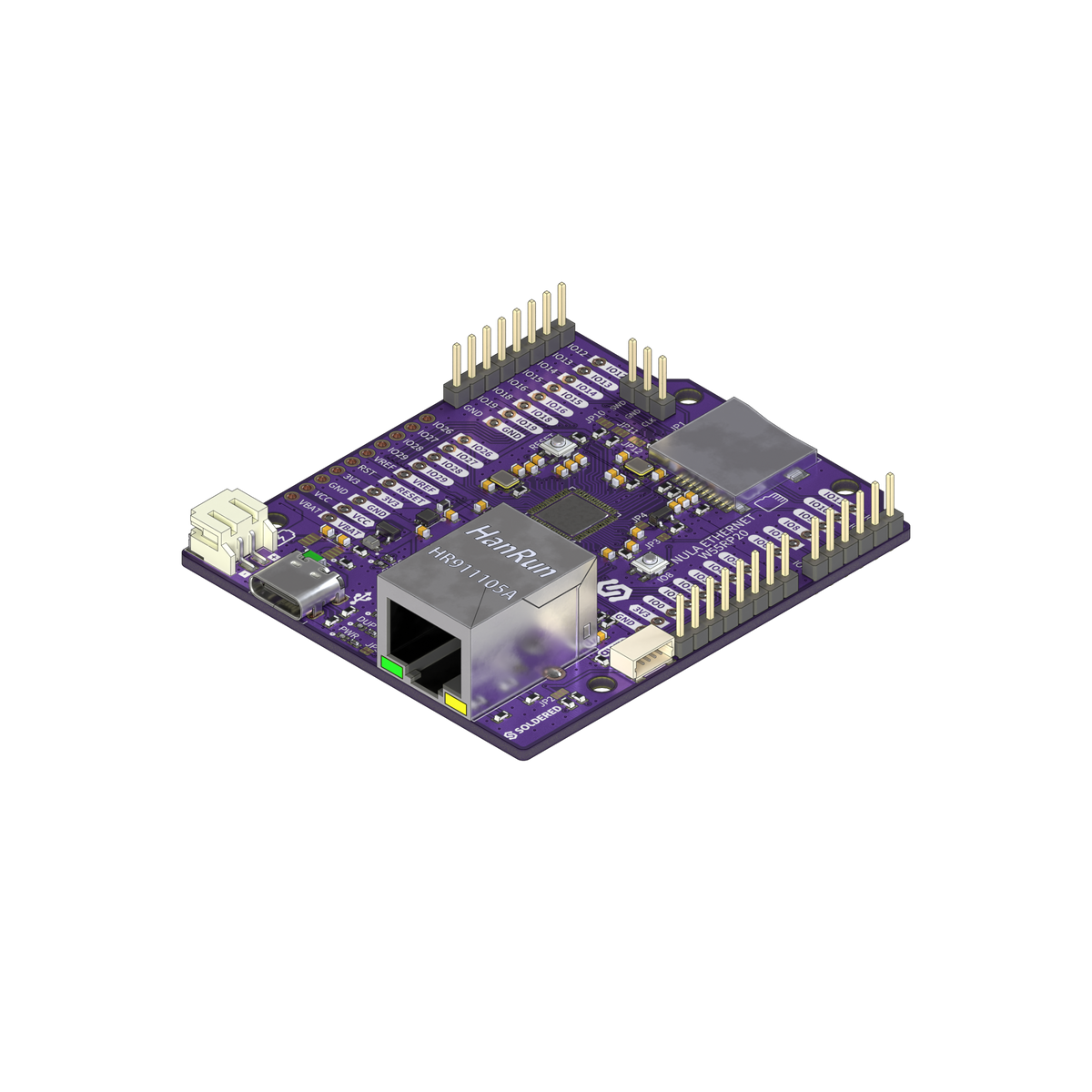NULA Ethernet W55RP20 Placă Dezvoltare RP2040 cu Ethernet, microSD și Qwiic