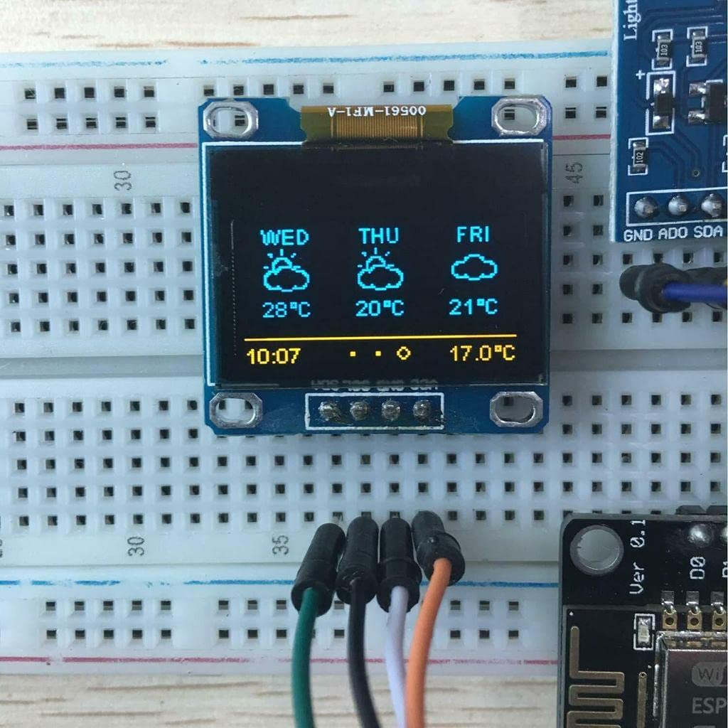 Kit Stație Meteo ESP8266 cu Senzori Temperatură, Umiditate, Presiune și Afișaj OLED