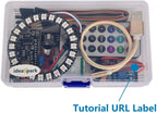 Kit ESP8266 cu Inel LED RGB WS2812B 24 Biți, Senzor Sunet și Telecomandă IR