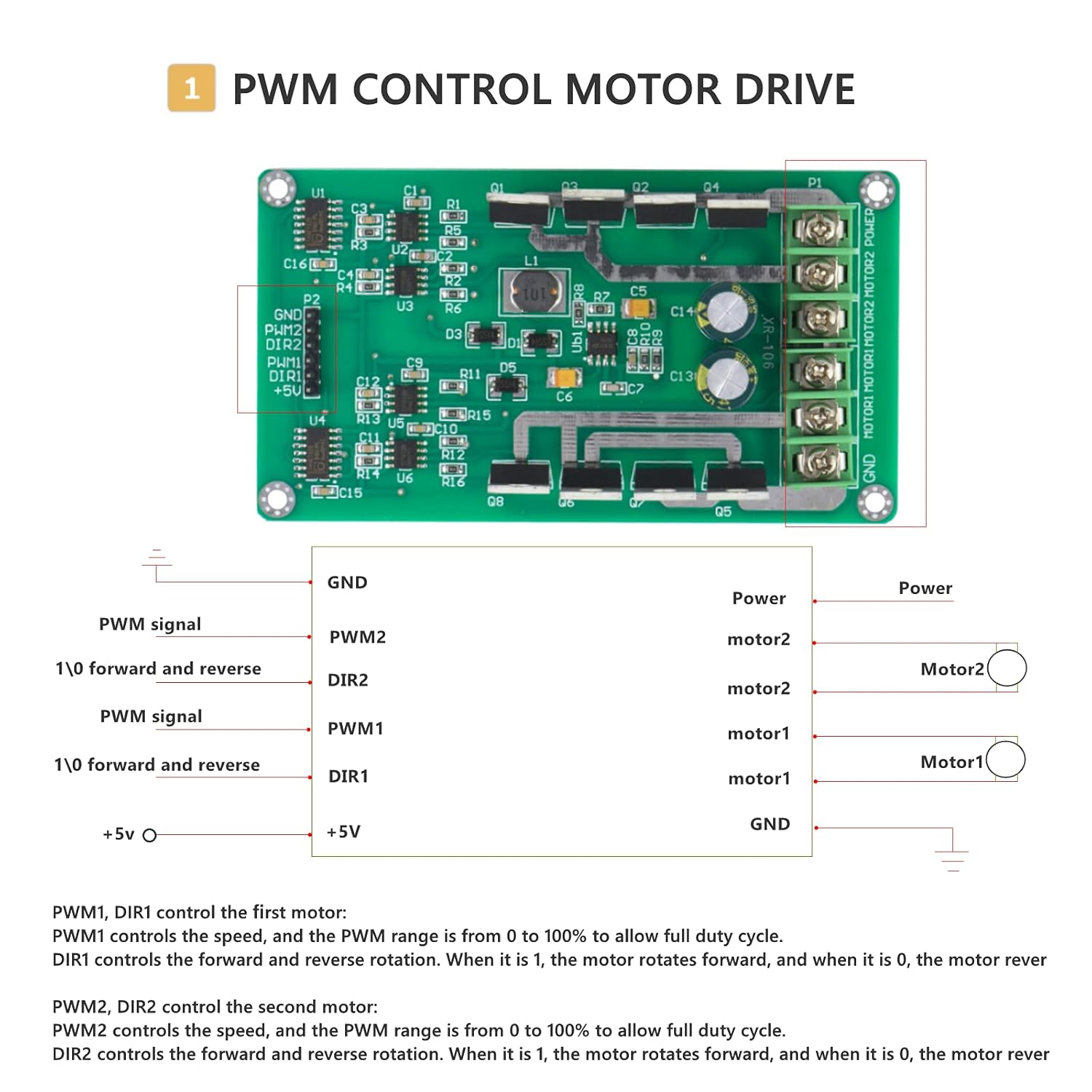Driver motor punte H cu MOSFET IRF3205