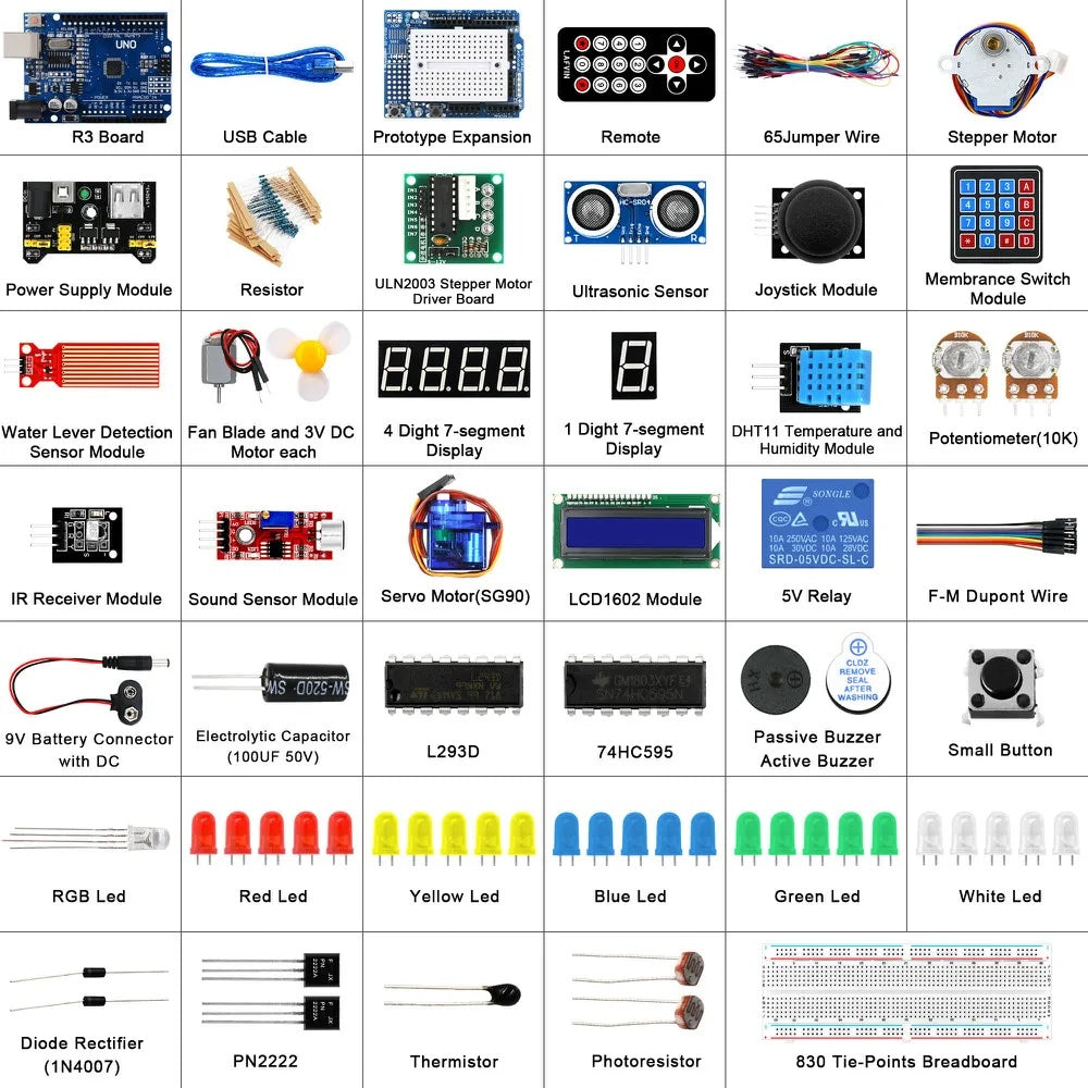 Kit STEAM complet compatibil Arduino Uno R3