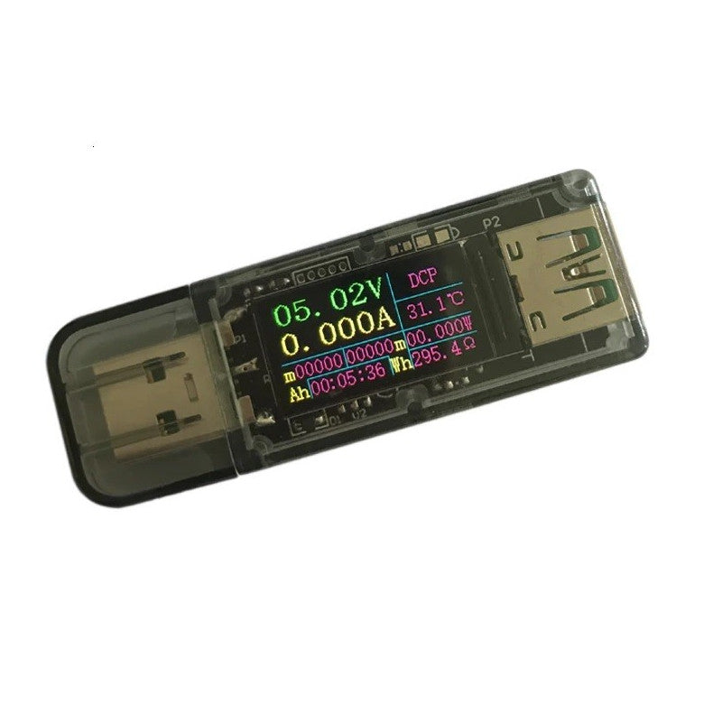 Multi tester USB cu display IPS color, 3.7–30 V / 5 A